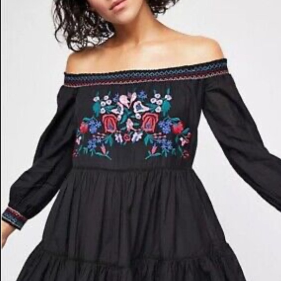 Free People Sunbeams Embroidered Mini Dress Size XS-S - Picture 6 of 6